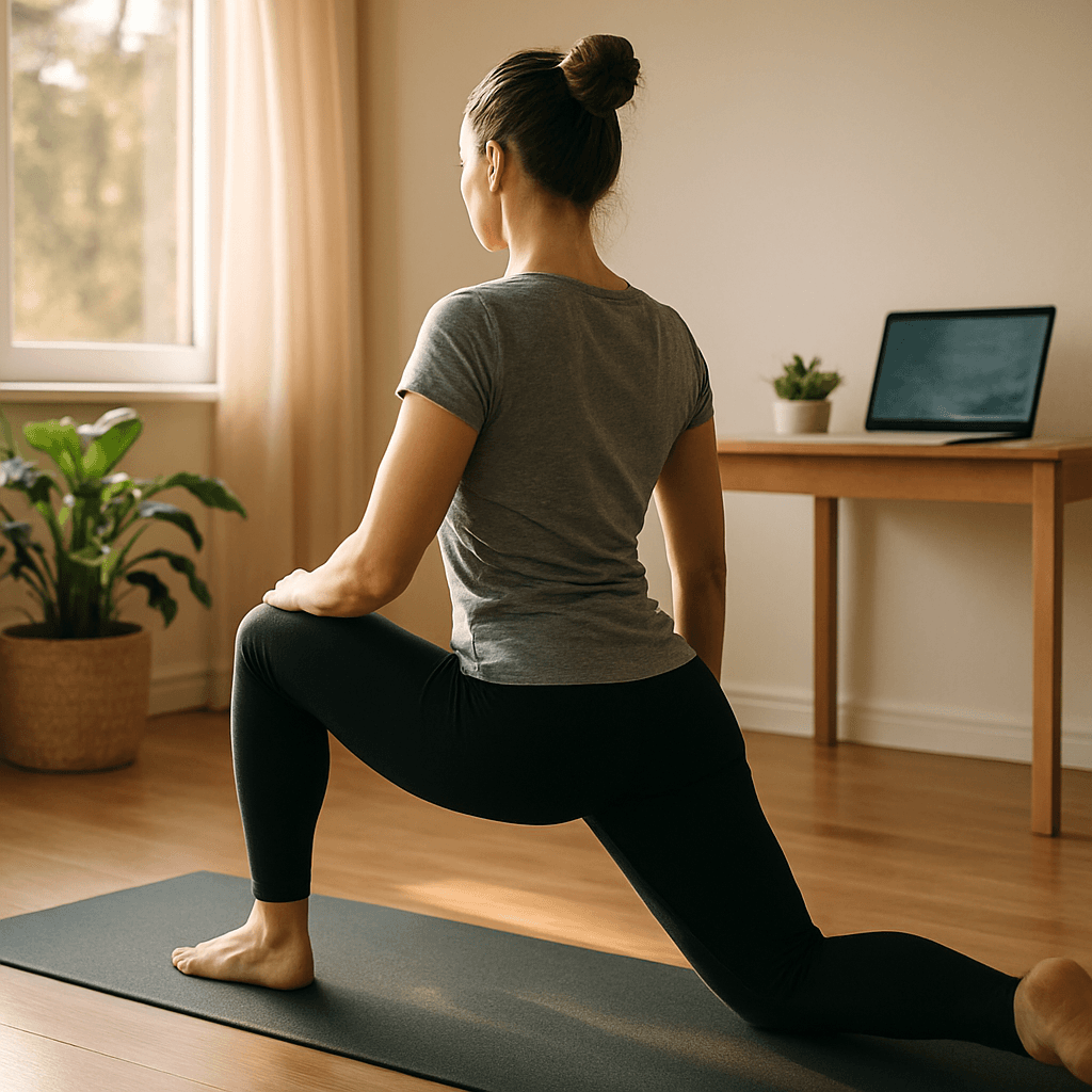 Étirements du psoas : routine 6 min pour libérer les hanches